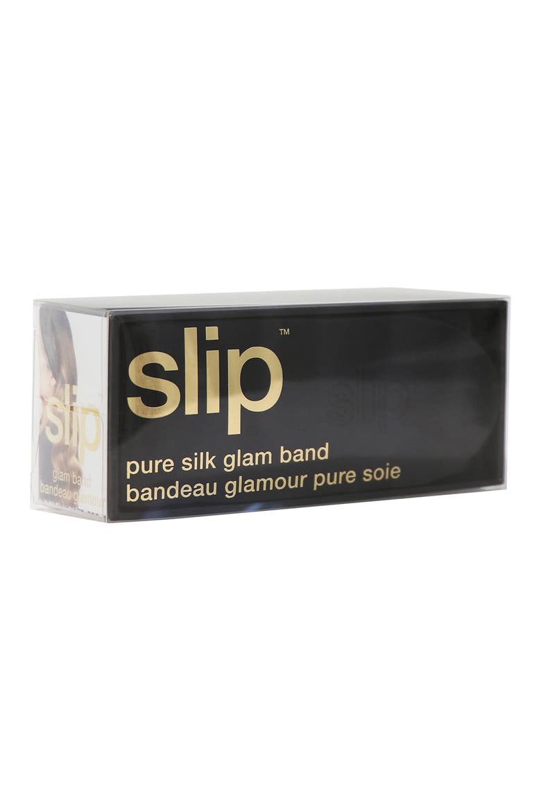 Pure Silk Glam Hair Band, Alternate, color, BLACK