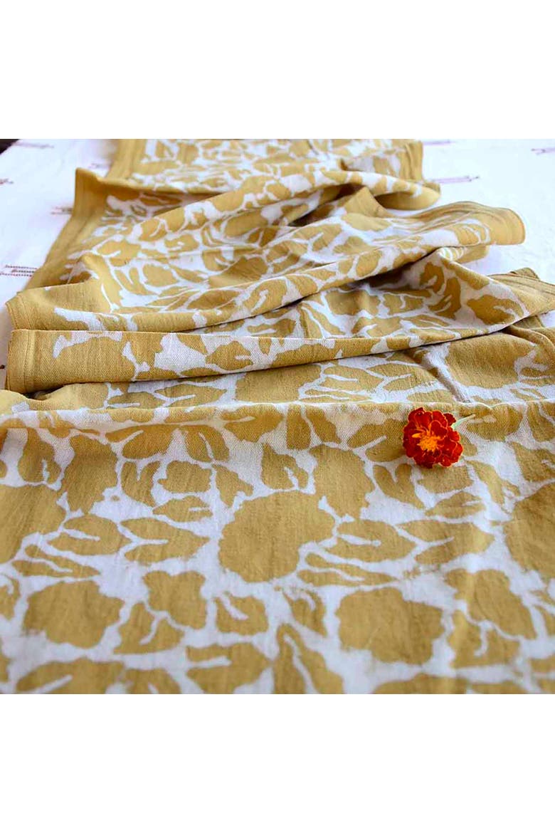 Mustard Cotton Table Runner, Alternate, color, Yellow