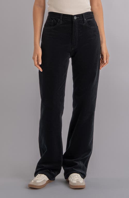 Kut From The Kloth Melissa Relaxed Straight Leg Corduroy Pants In Black