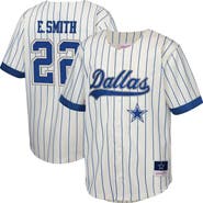 Mitchell & Ness Youth Mitchell & Ness Emmitt Smith Cream Dallas Cowboys Retired Player Name & Number Baseball Jersey