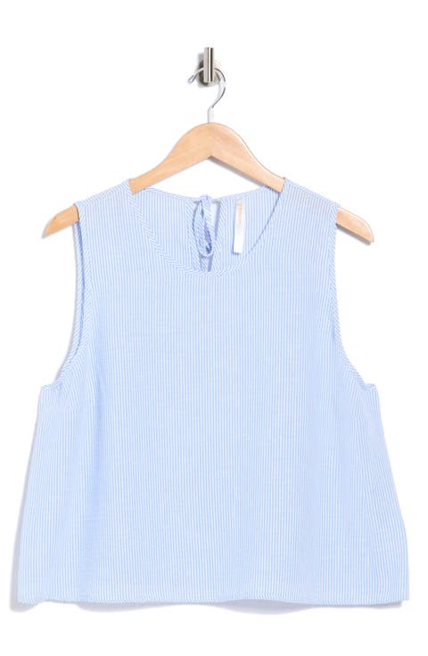 Stripe Sleeveless Cotton Top (Plus)