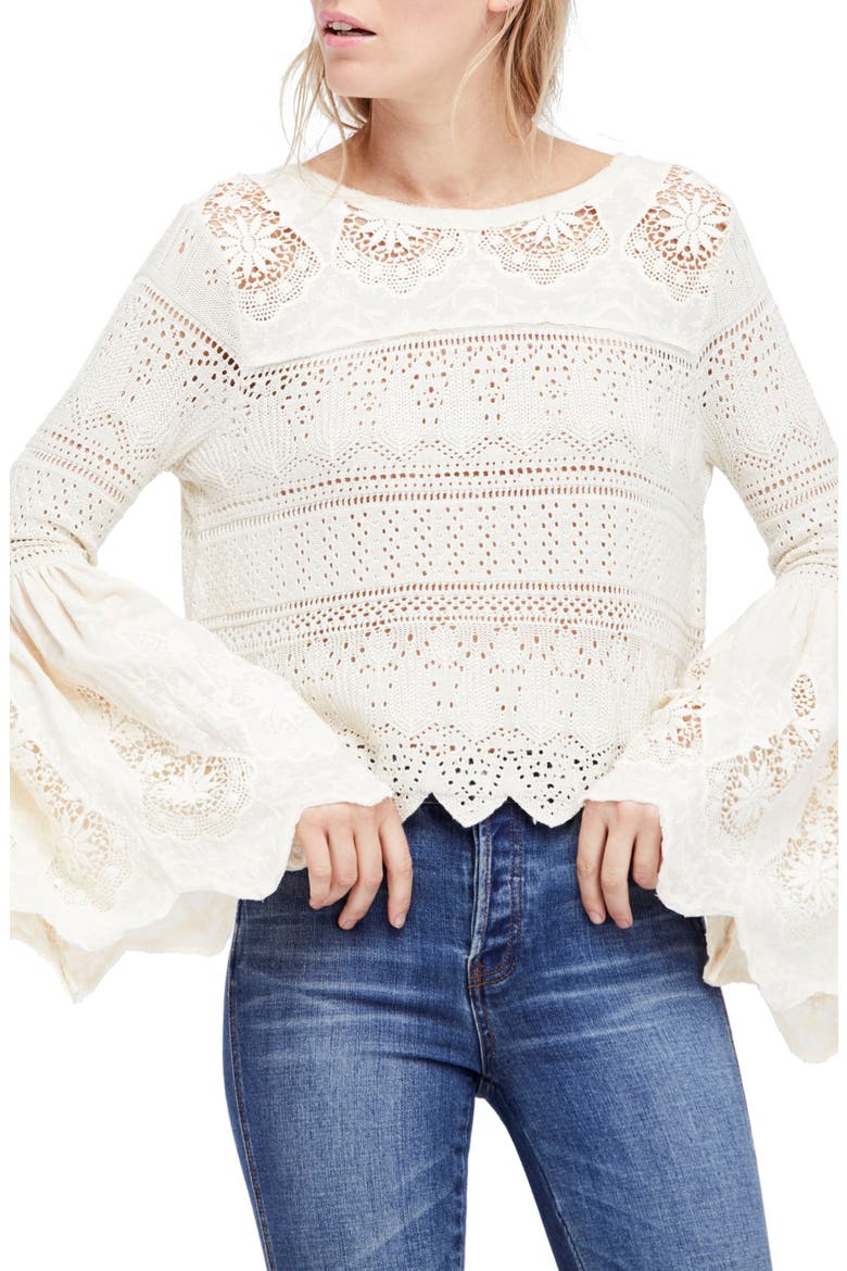 Once Upon a Time Lace Top, Main, color, IVORY
