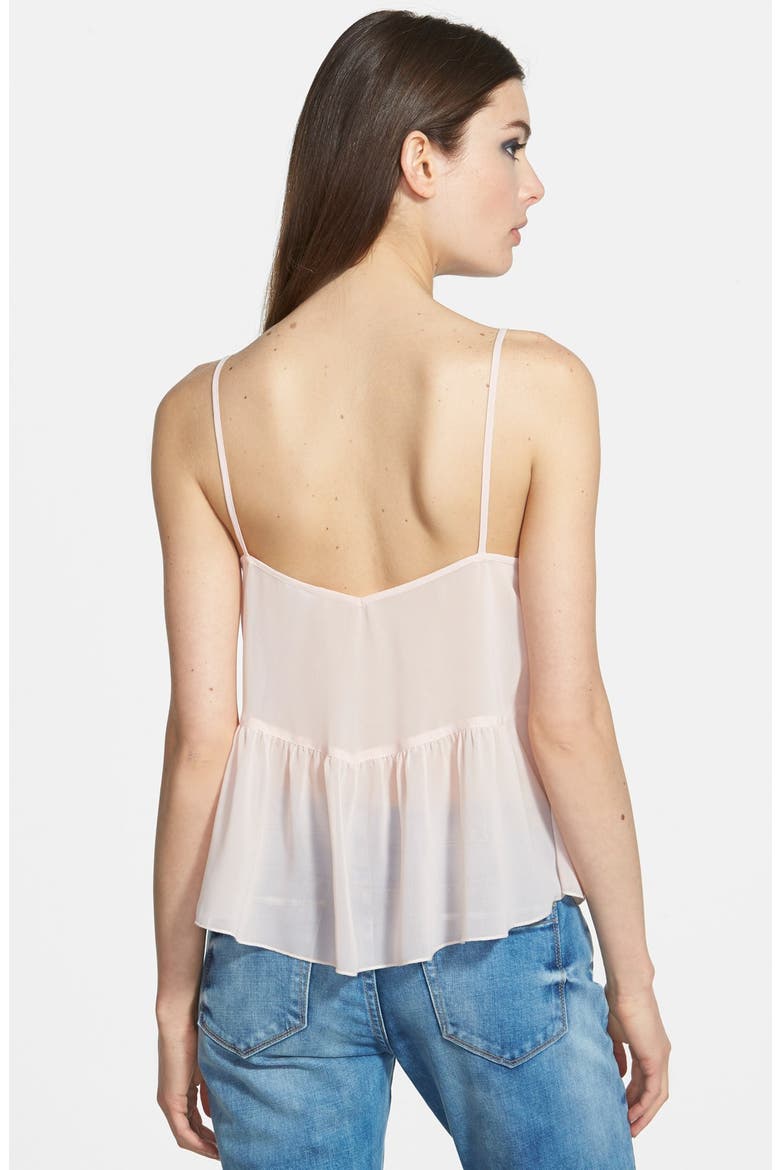 Lace Inset Sheer Camisole, Alternate, color, PINK PEACH