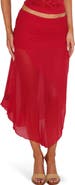 Tiger Mist Mariana Asymmetric Hem Mesh Skirt