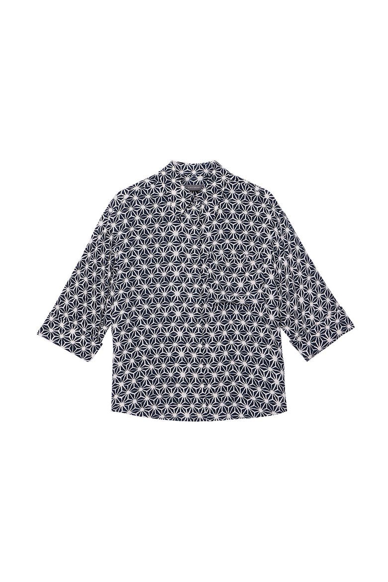 Geometric Print Resort Shirt, Alternate, color, Blue