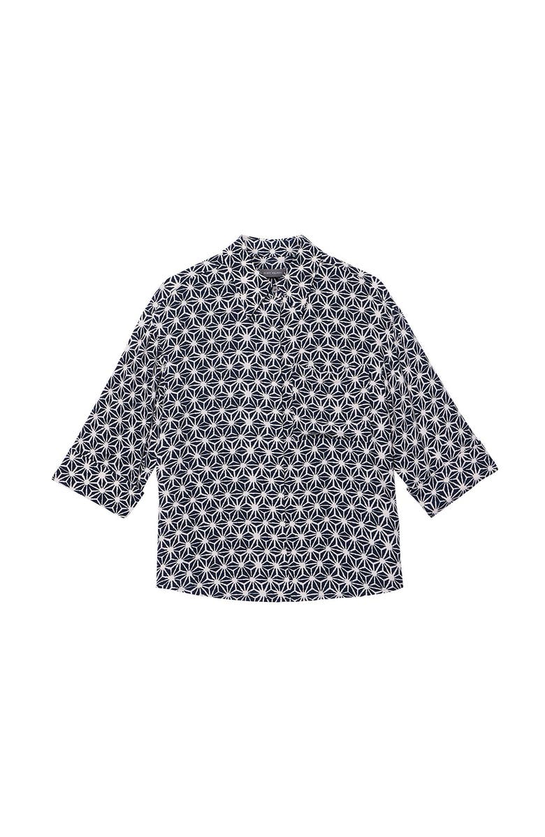 MINT VELVET Geometric Print Resort Shirt, Alternate, color, Blue