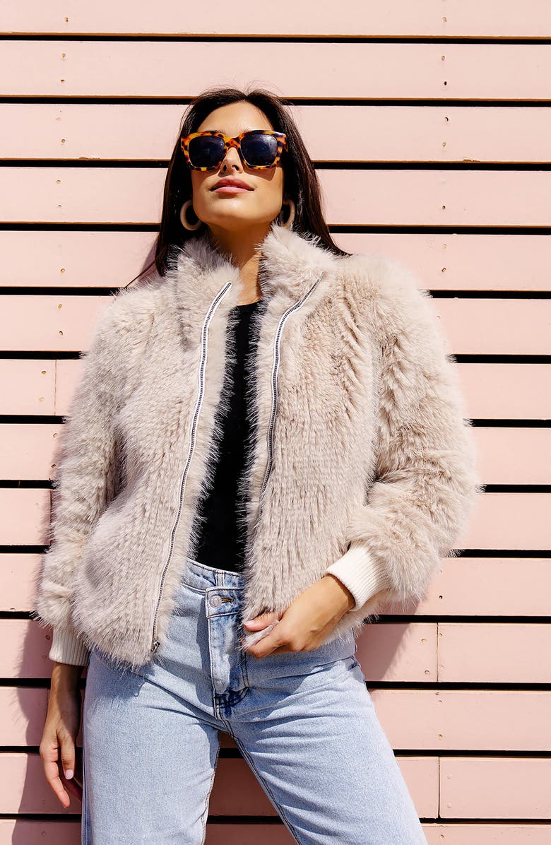 DONNA SALYERS FABULOUS FURS Parkside Faux Fur Bomber Jacket, Alternate, color,