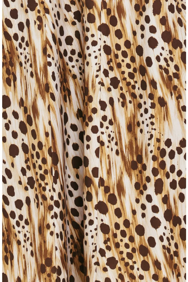 Printed Maxi Dress, Alternate, color, IVORY/BROWN
