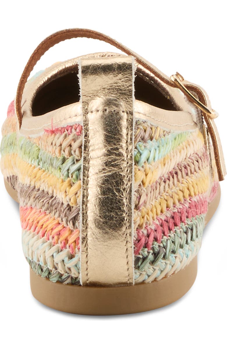 AZURA BY SPRING STEP Multicolor Raffia Ballet Flat, Alternate, color, Rainbow