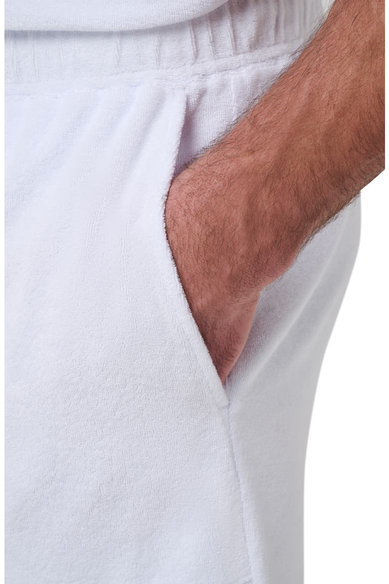 Beach Club Terry Cloth Shorts, Alternate, color, WHITE
