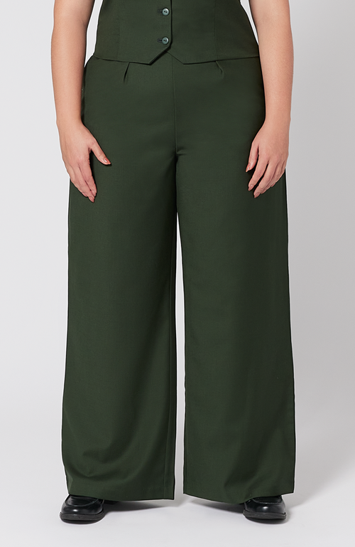 AAM THE LABEL AAM THE LABEL THE WOOL WIDE LEG PANT FOR FULL HIPS AND THIGHS 