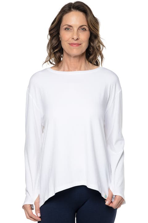 Women's Drape Long Sleeve T-Shirt, UPF 50+ Sun Protection, West Palm