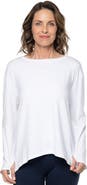 Coolibar Women's Drape Long Sleeve T-Shirt, UPF 50+ Sun Protection, West Palm