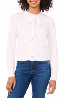 CeCe Tie Neck Cardigan