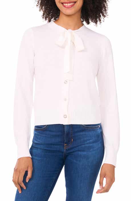 CeCe Tie Neck Cardigan