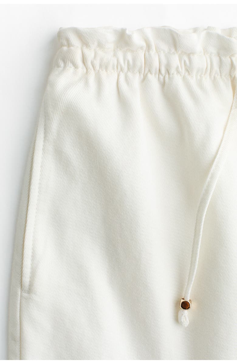 H&M Denim Drawstring Shorts, Alternate, color, White