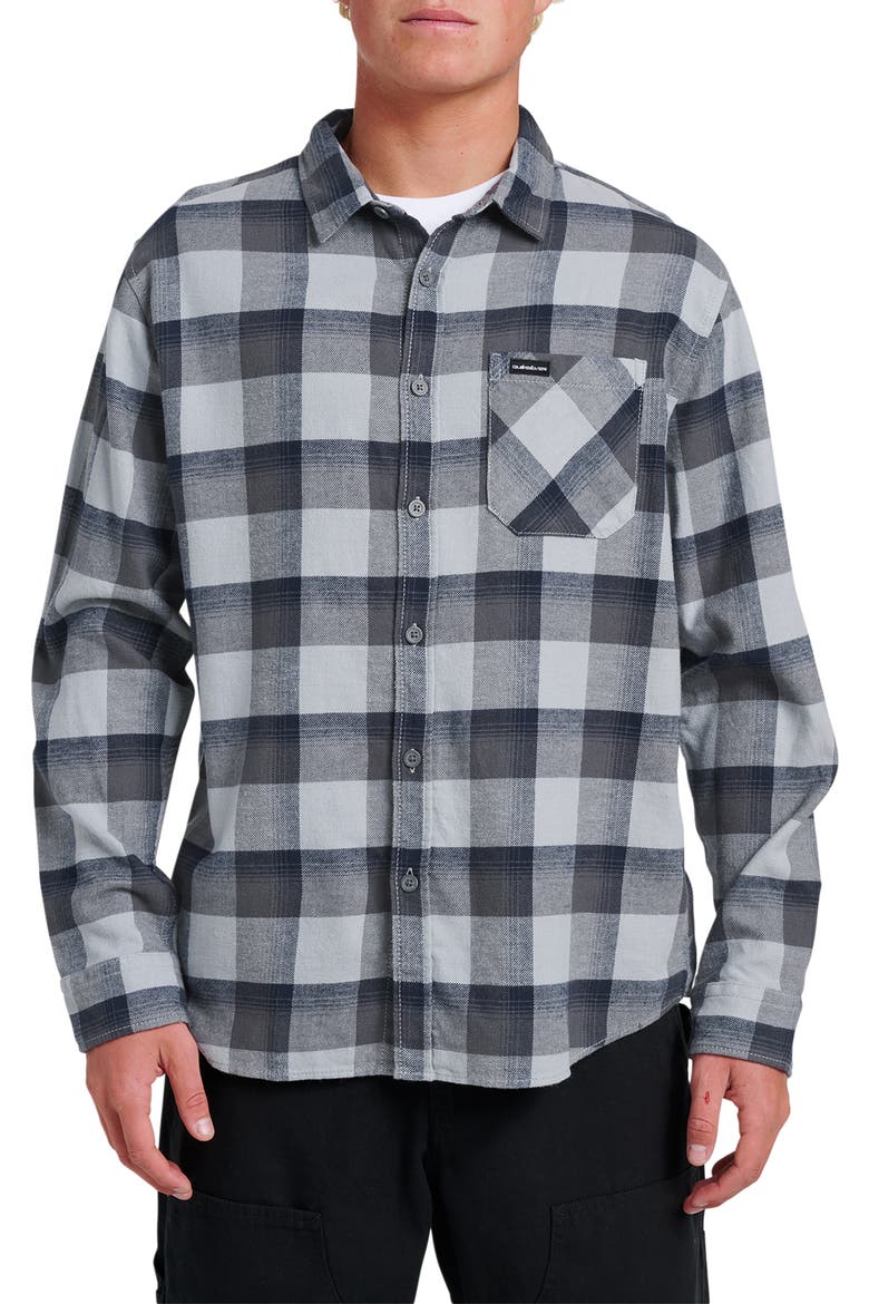 Penmar Check Cotton Flannel Button-Up Shirt, Main, color, QUARRY