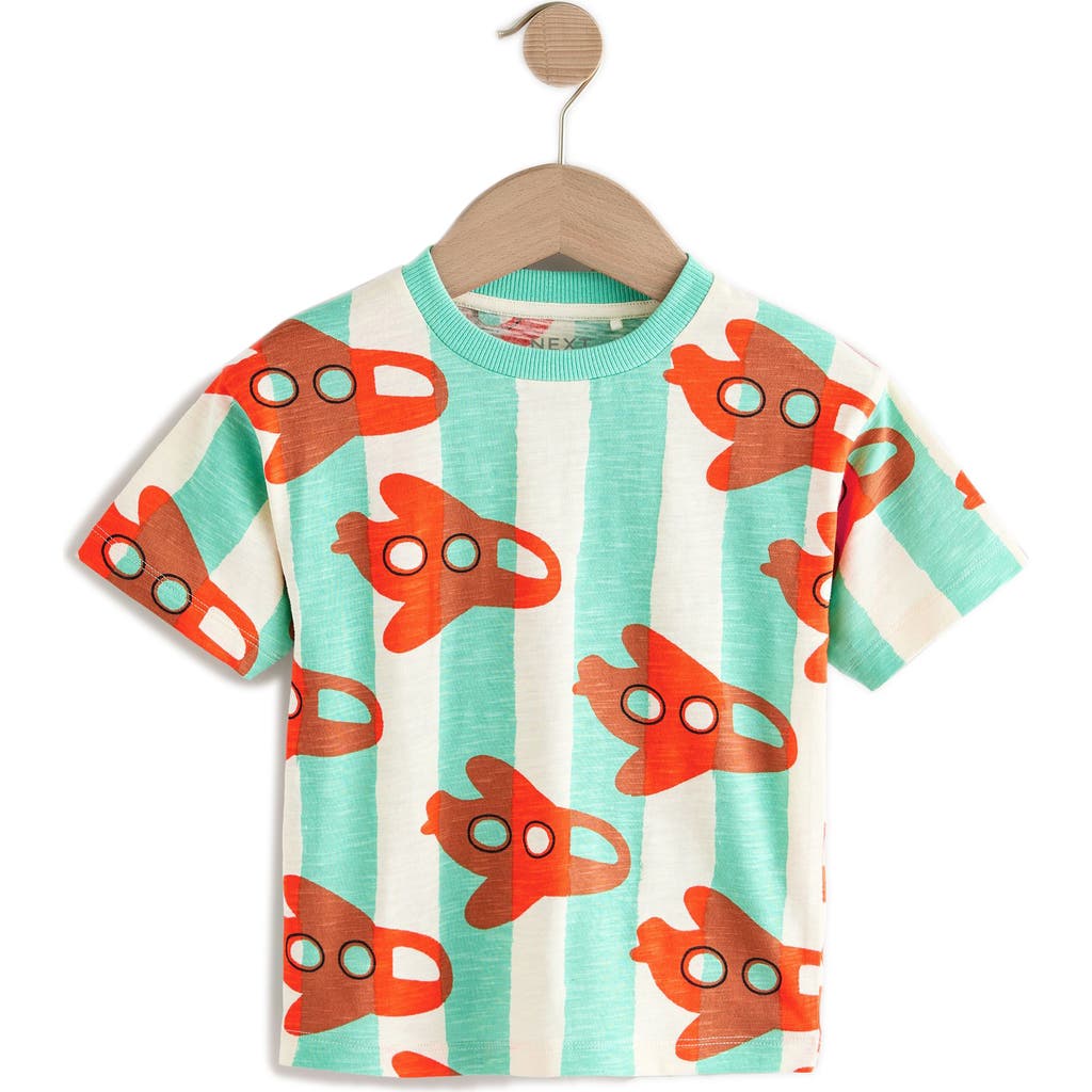 Next Kids' Vertical Stripe Plane Graphic T-shirt