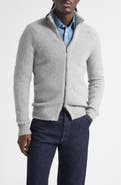 Thom Sweeney Full Zip Cashmere & Wool Blend Cardigan