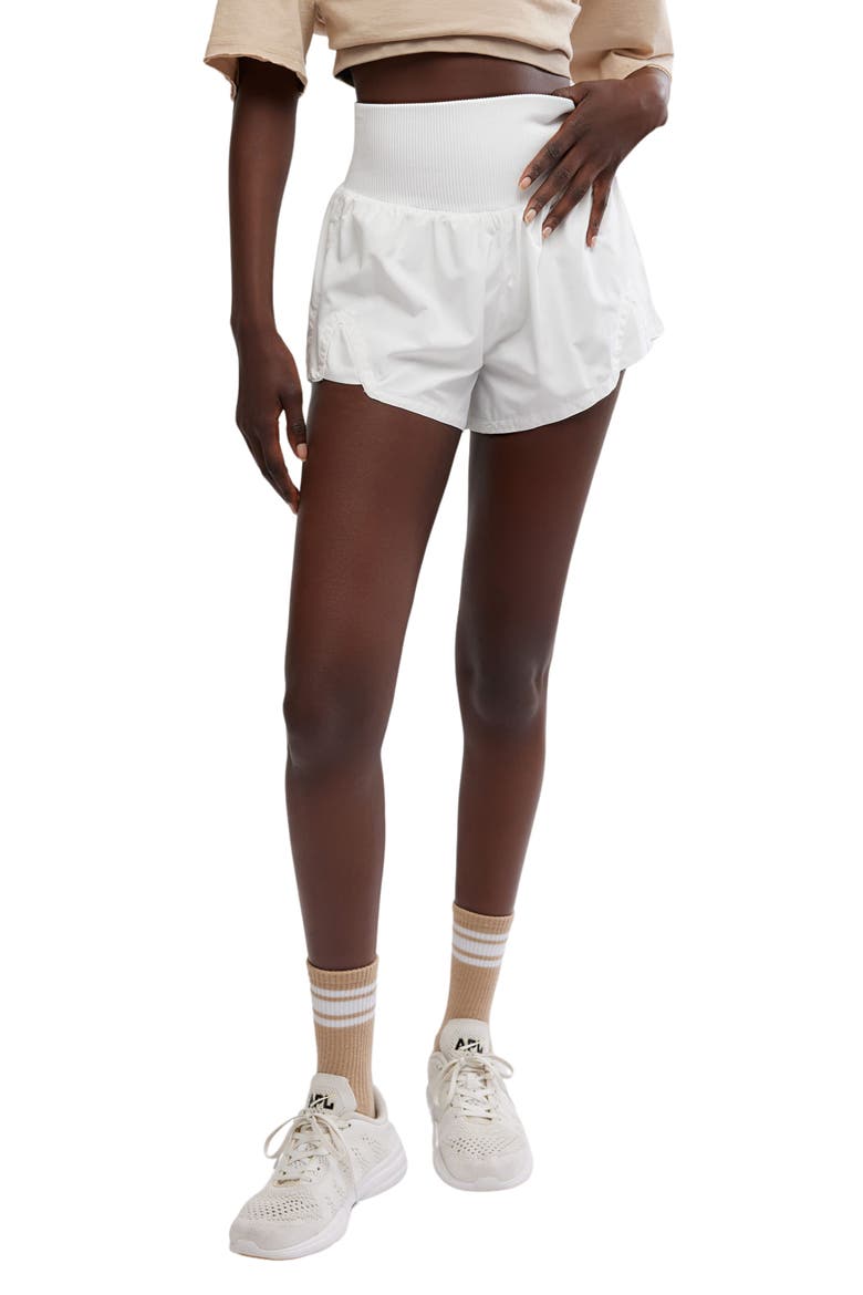 FP Movement Carpe Diem Water Resistant Shorts, Main, color, WHITE