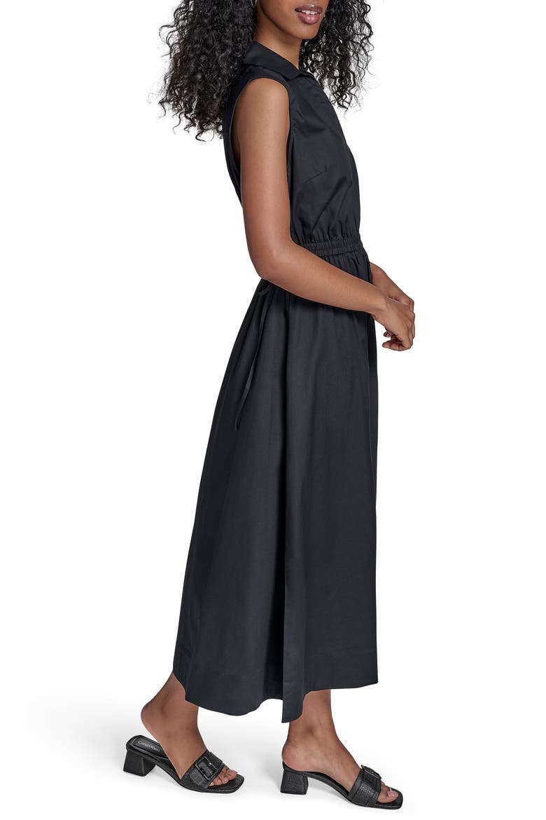 Cutout Cotton Maxi Dress, Alternate, color, BLACK