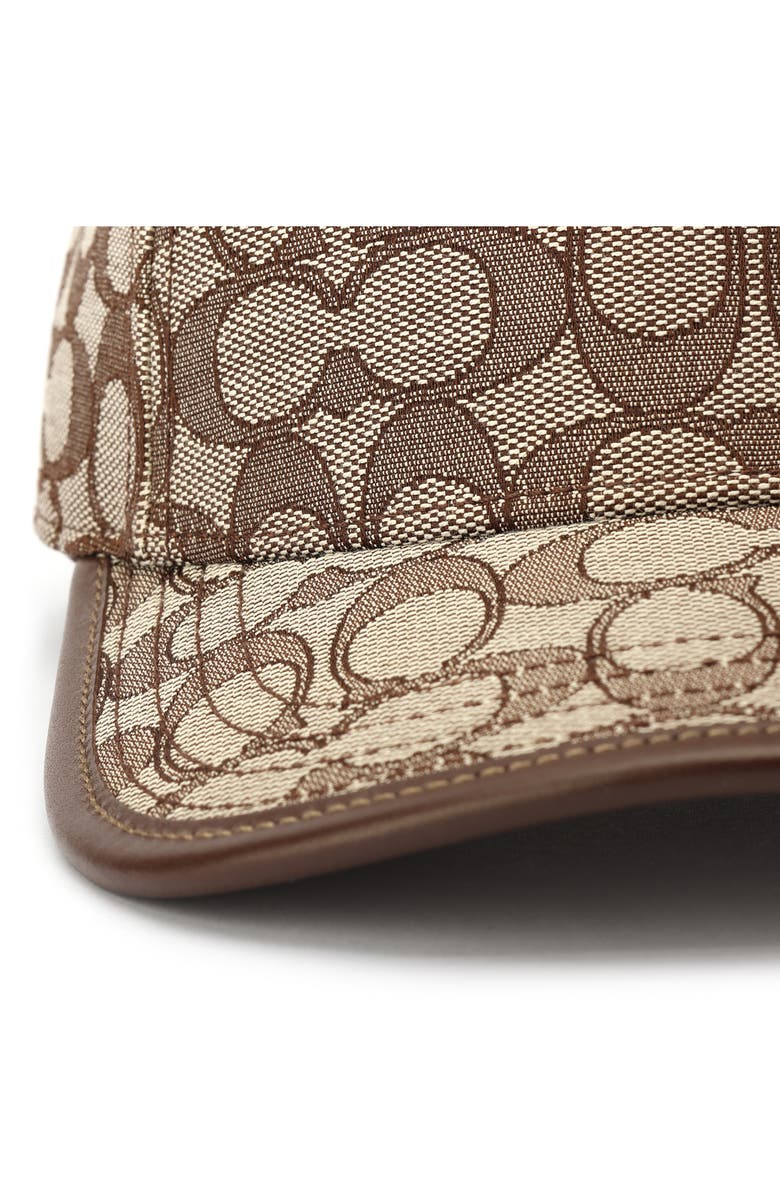 COACH Signature C Logo Jacquard Baseball Cap, Alternate, color, Brown