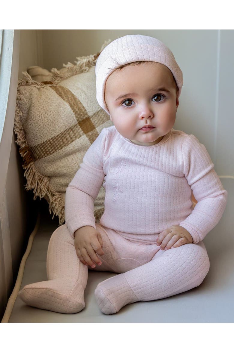 3 Piece Baby Cotton Rich Pointelle Footie Set, Alternate, color, Pink