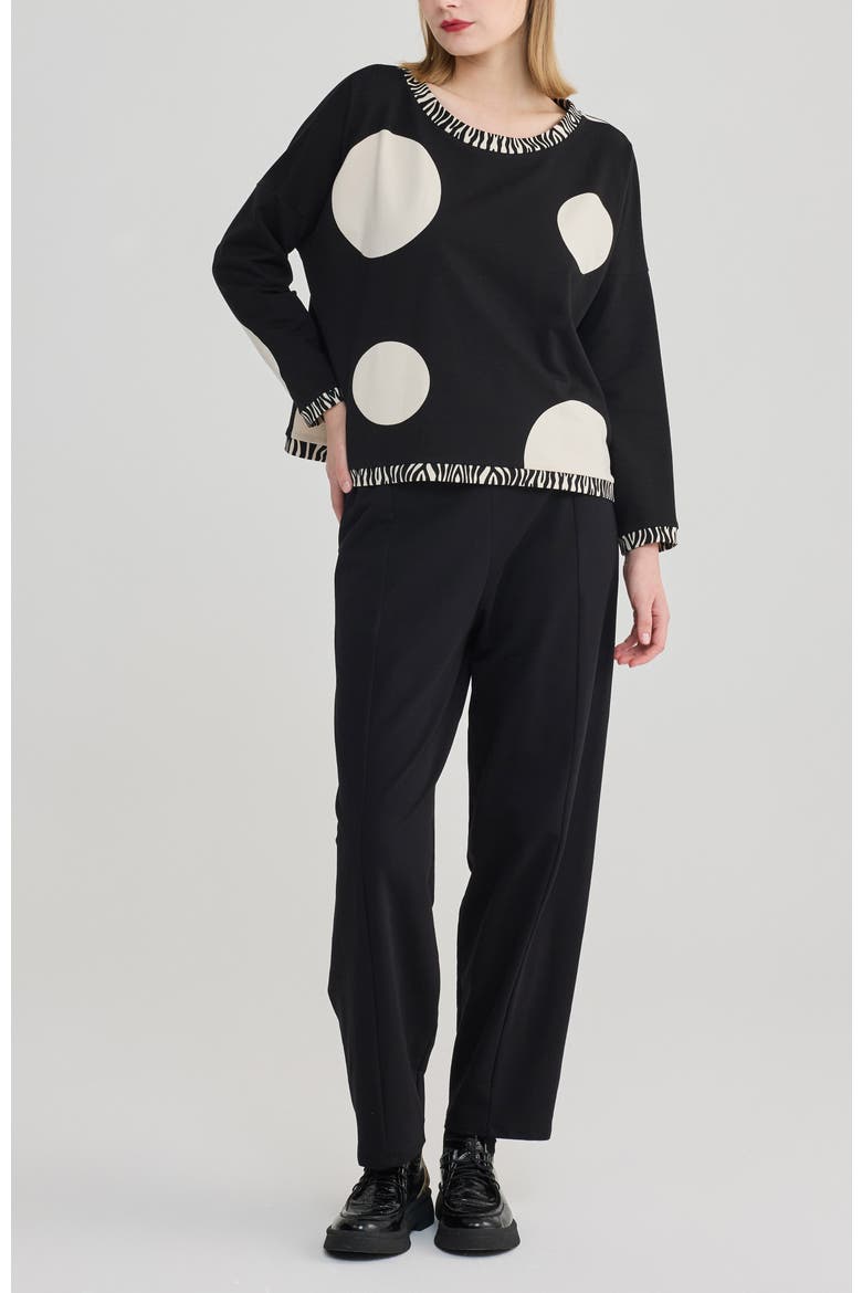 Asta Printed Cotton Jersey Top, Alternate, color, Polka Dots