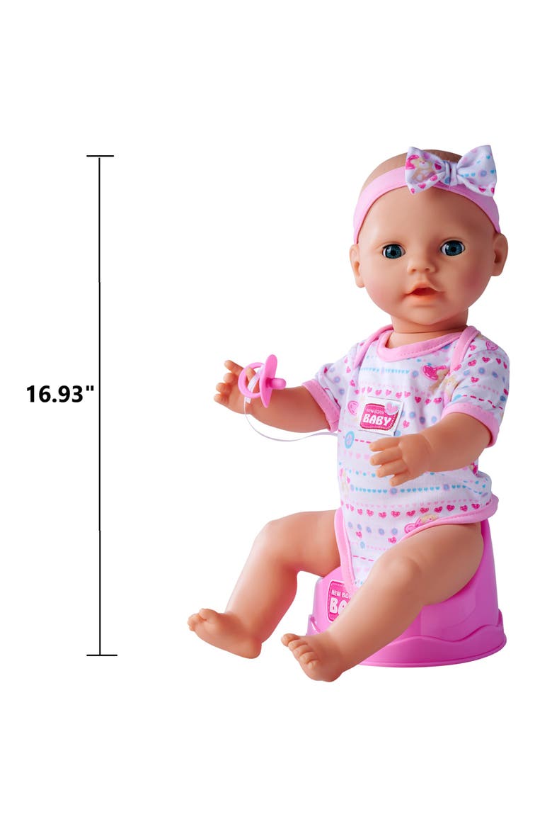 Newborn Drink & Wet 17 Inch Baby Doll with 8 Accessories, Alternate, color, Multicolored