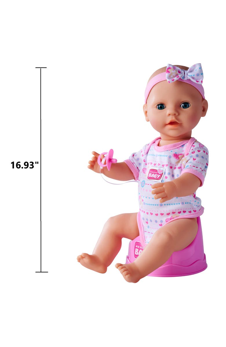Simba Newborn Drink & Wet 17 Inch Baby Doll with 8 Accessories, Alternate, color, Multicolored