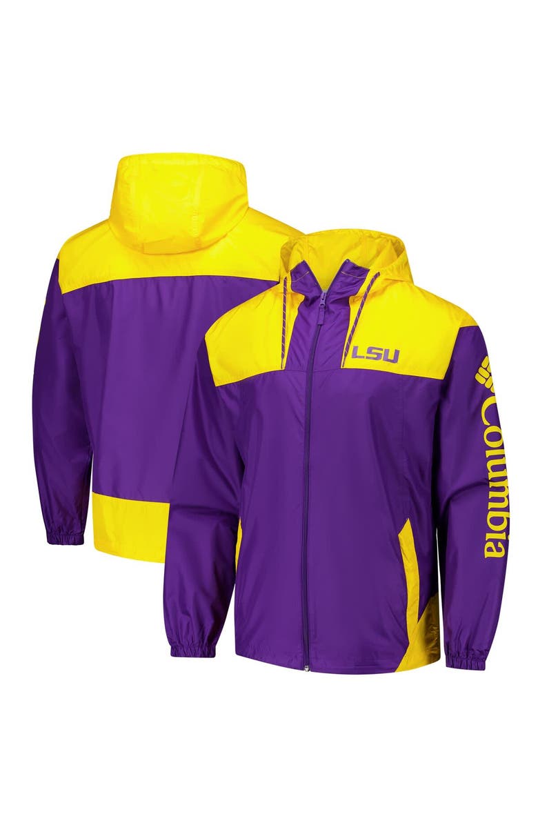 Columbia Men's Columbia Purple LSU Tigers Flash Challenger II Omni-Shade Full-Zip Windbreaker Jacket, Main, color, Purple