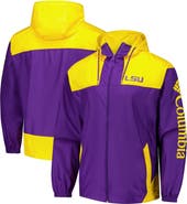 Columbia Men's Columbia Purple LSU Tigers Flash Challenger II Omni-Shade Full-Zip Windbreaker Jacket