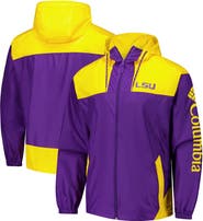 Columbia Men's Columbia Purple LSU Tigers Flash Challenger II Omni-Shade Full-Zip Windbreaker Jacket