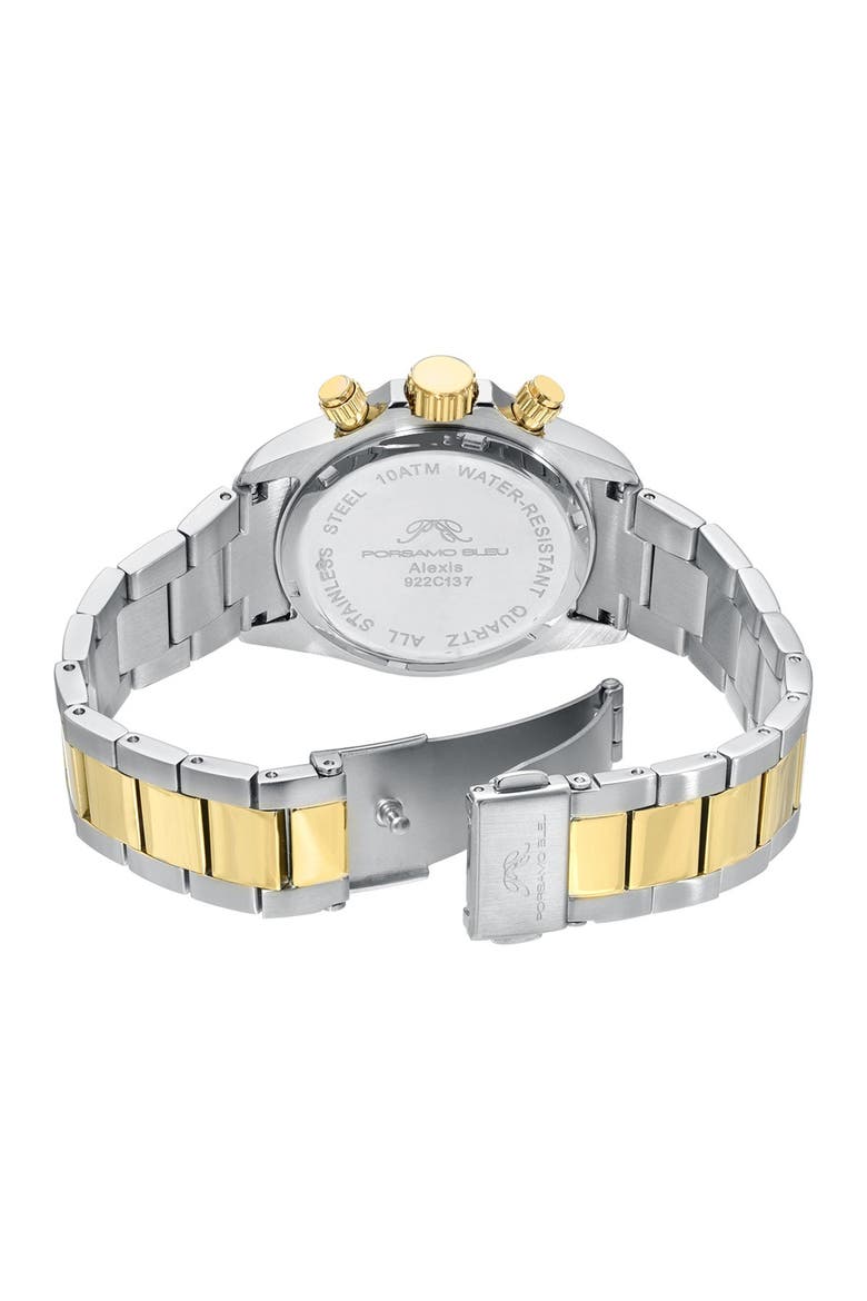 Alexis Multi-Function Bracelet Watch, 37mm, Alternate, color, TWO-TONE-BLUE
