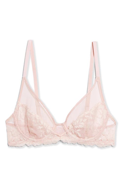 Etam Danseuse Mesh Underwire Bra In Powder Pink