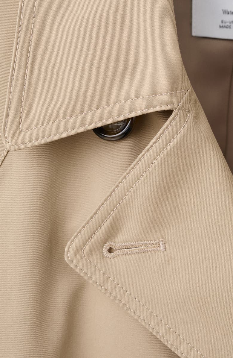 MANGO Angela Belted Trench Coat, Alternate, color, Beige