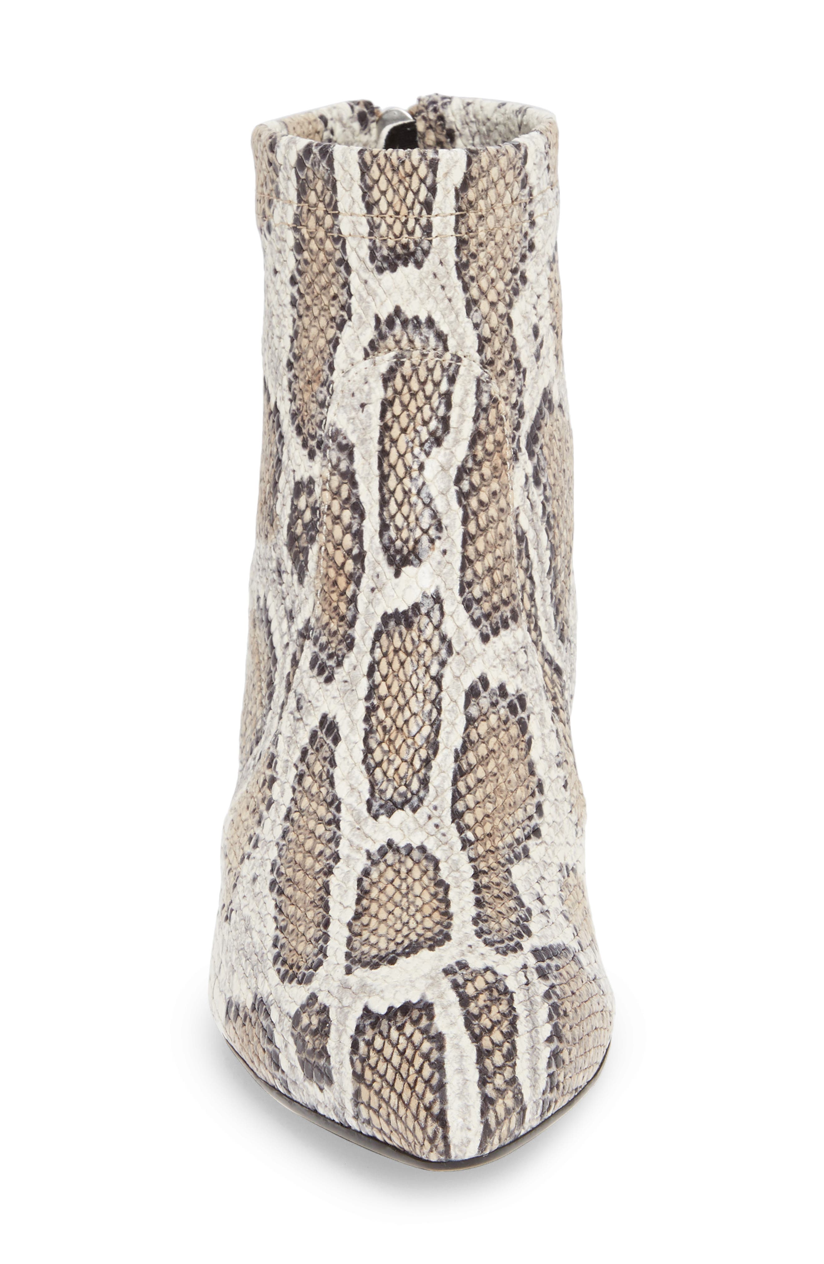 Stretch Leather Bootie, Alternate, color, MULTI TAUPE SNAKE