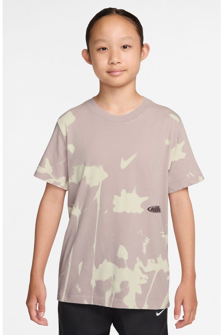 Kids' Sportswear Splatter Print Cotton T-Shirt, Main, color, PARTICLE ROSE