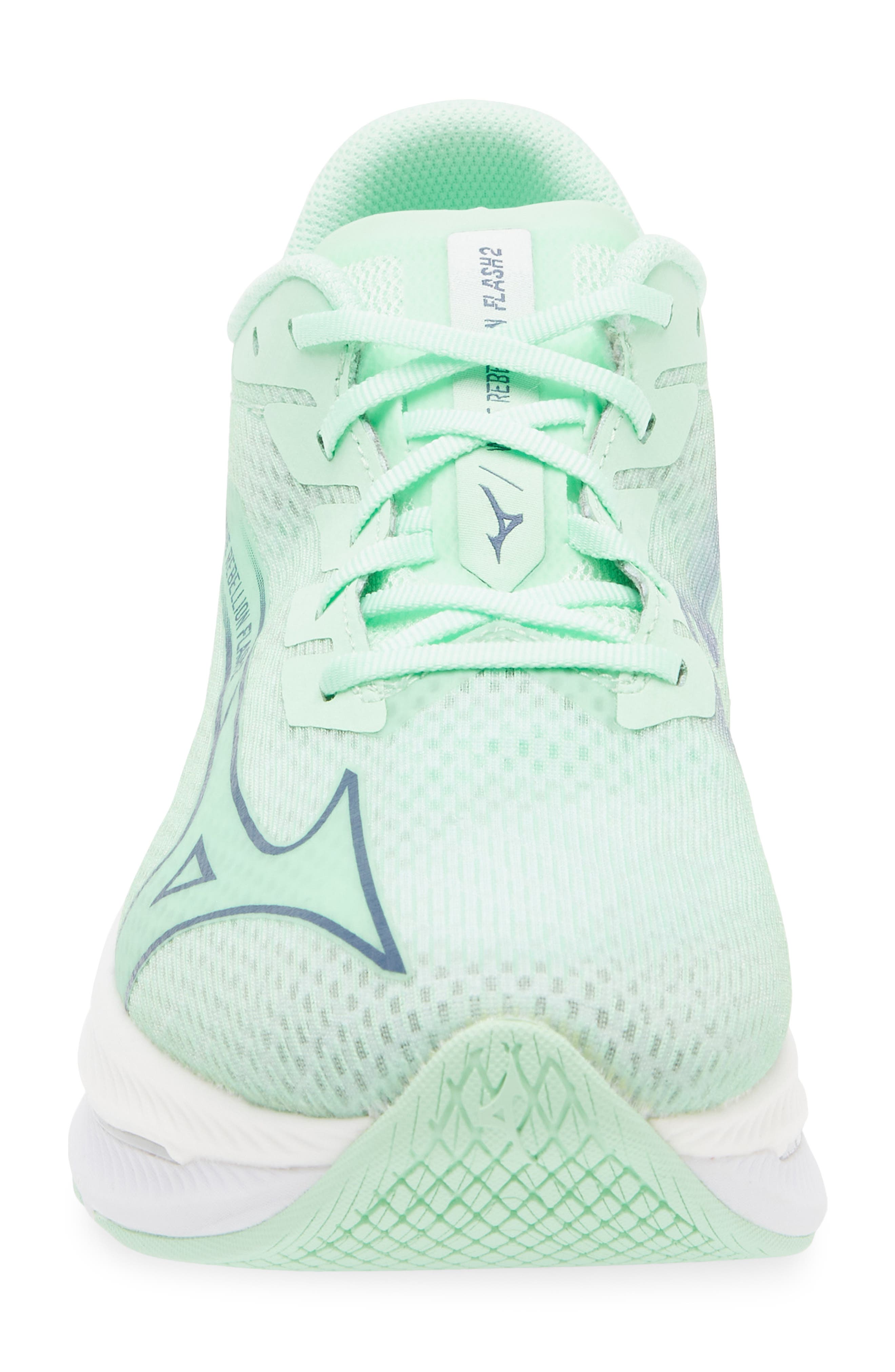 Mizuno Wave Rebellion Flash 2 Running Shoe, Alternate, color, Neo Mint-Vintage Indigo