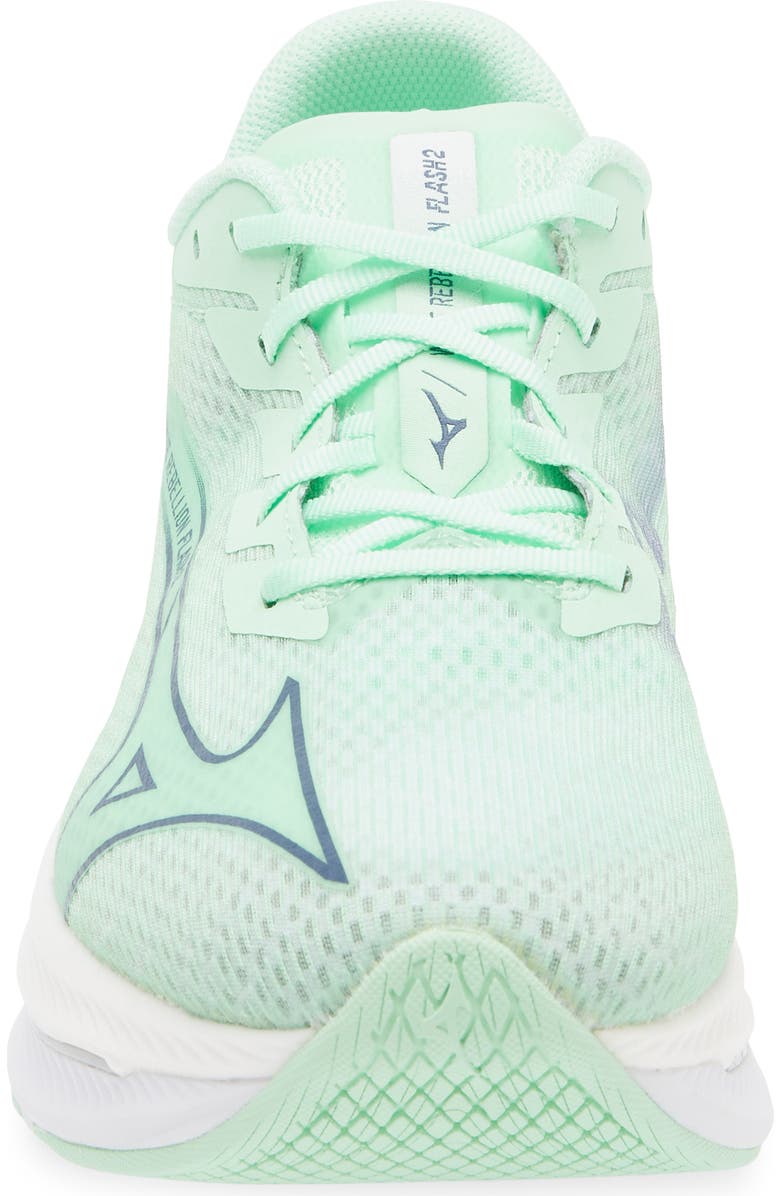 Mizuno Wave Rebellion Flash 2 Running Shoe, Alternate, color, Neo Mint-Vintage Indigo
