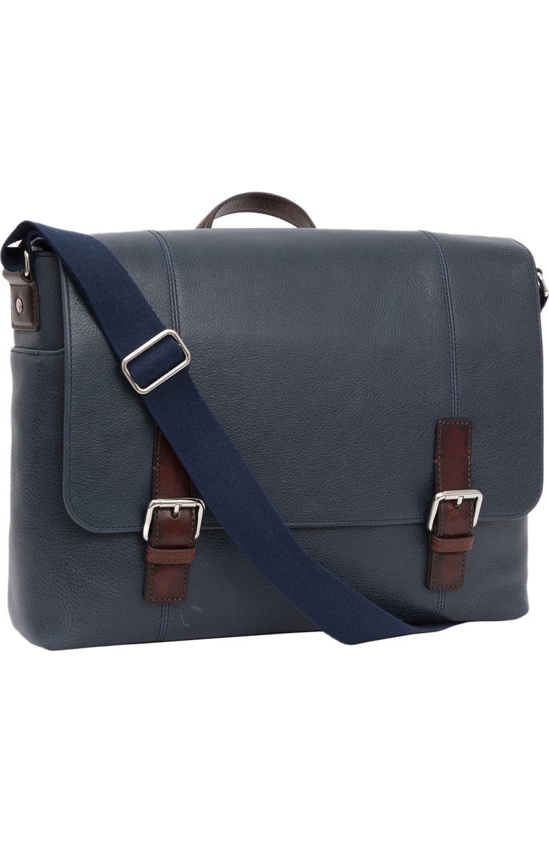 PinoPorte Nino Leather Messenger Bag, Alternate, color,