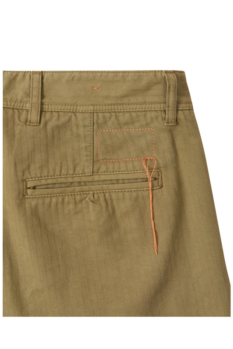 Reno Herringbone Cotton Trousers, Alternate, color, Olive Green