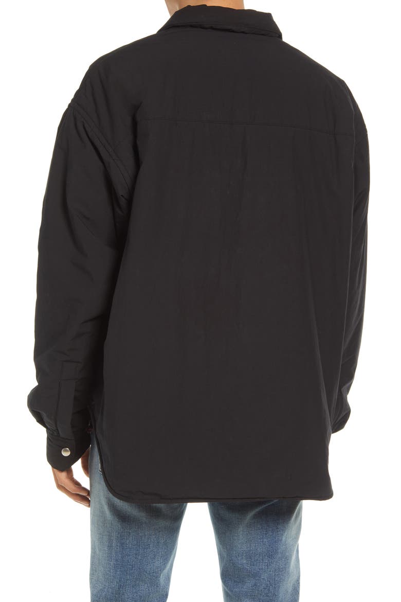 Suffolk Padded Snap Overshirt, Alternate, color, BLACK