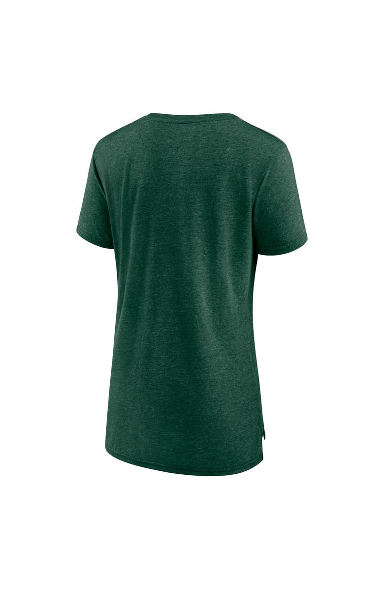 FANATICS Women's Fanatics Branded Hunter Green Milwaukee Bucks League Leader Tri-Blend T-Shirt, Alternate, color, Hunter Green