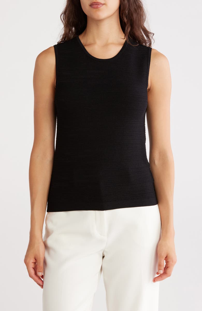 JASON WU Textured Crop Sweater Tank, Main, color, Black