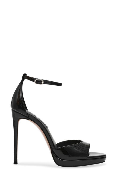 Steve Madden Wiley Ankle Strap Platform Sandal In Black