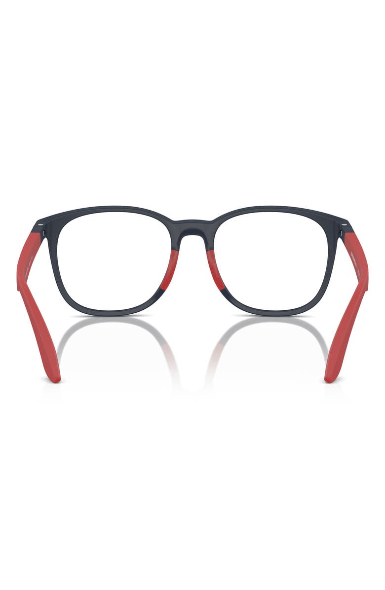 Emporio Armani 49mm Phantos Optical Glasses, Alternate, color, Matte Blue / Demo Lens