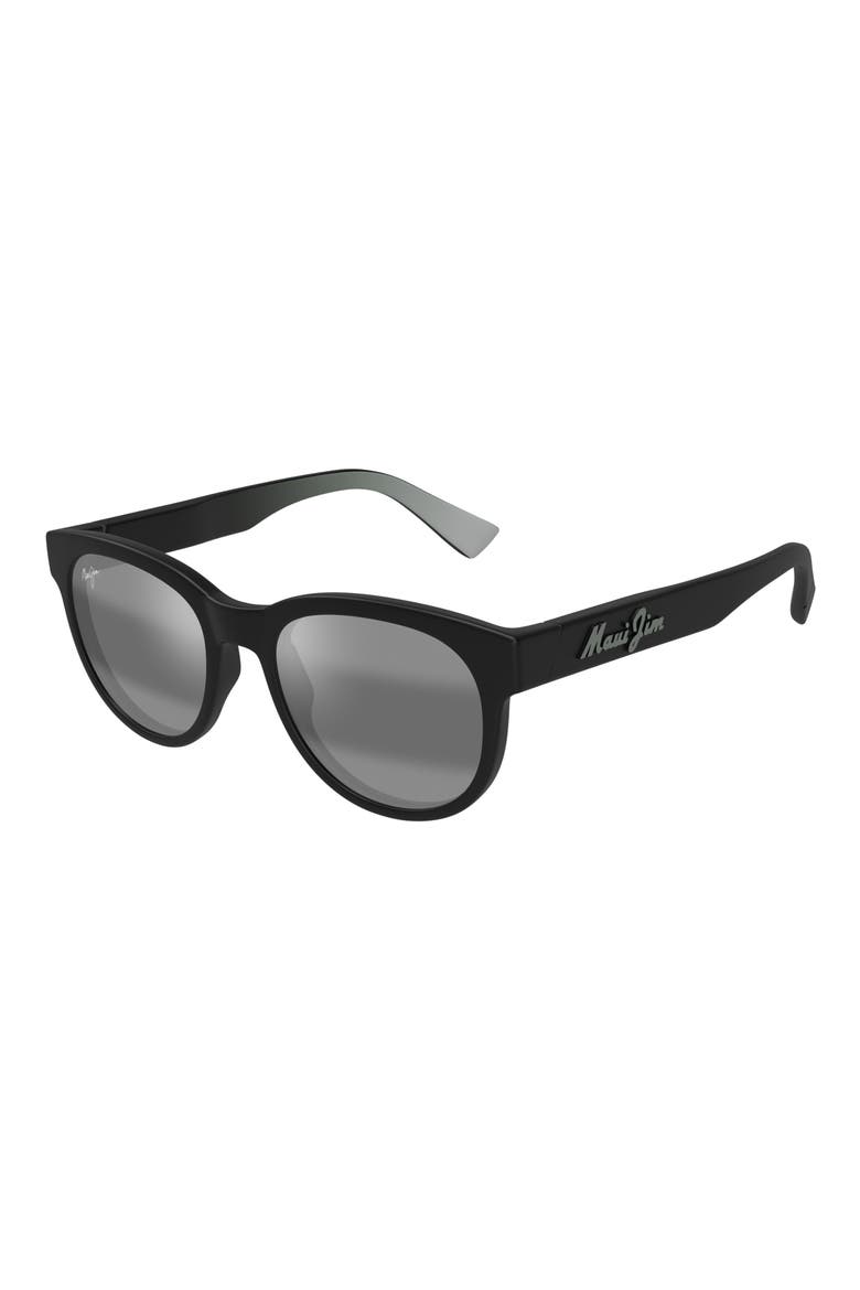 Maoli 52mm PolarizedPlus2® Round Sunglasses, Alternate, color, MATTE BLACK
