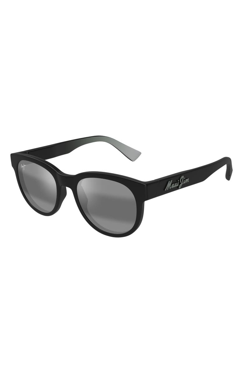 Maui Jim Maoli 52mm PolarizedPlus2<sup>®</sup> Round Sunglasses, Alternate, color, Matte Black