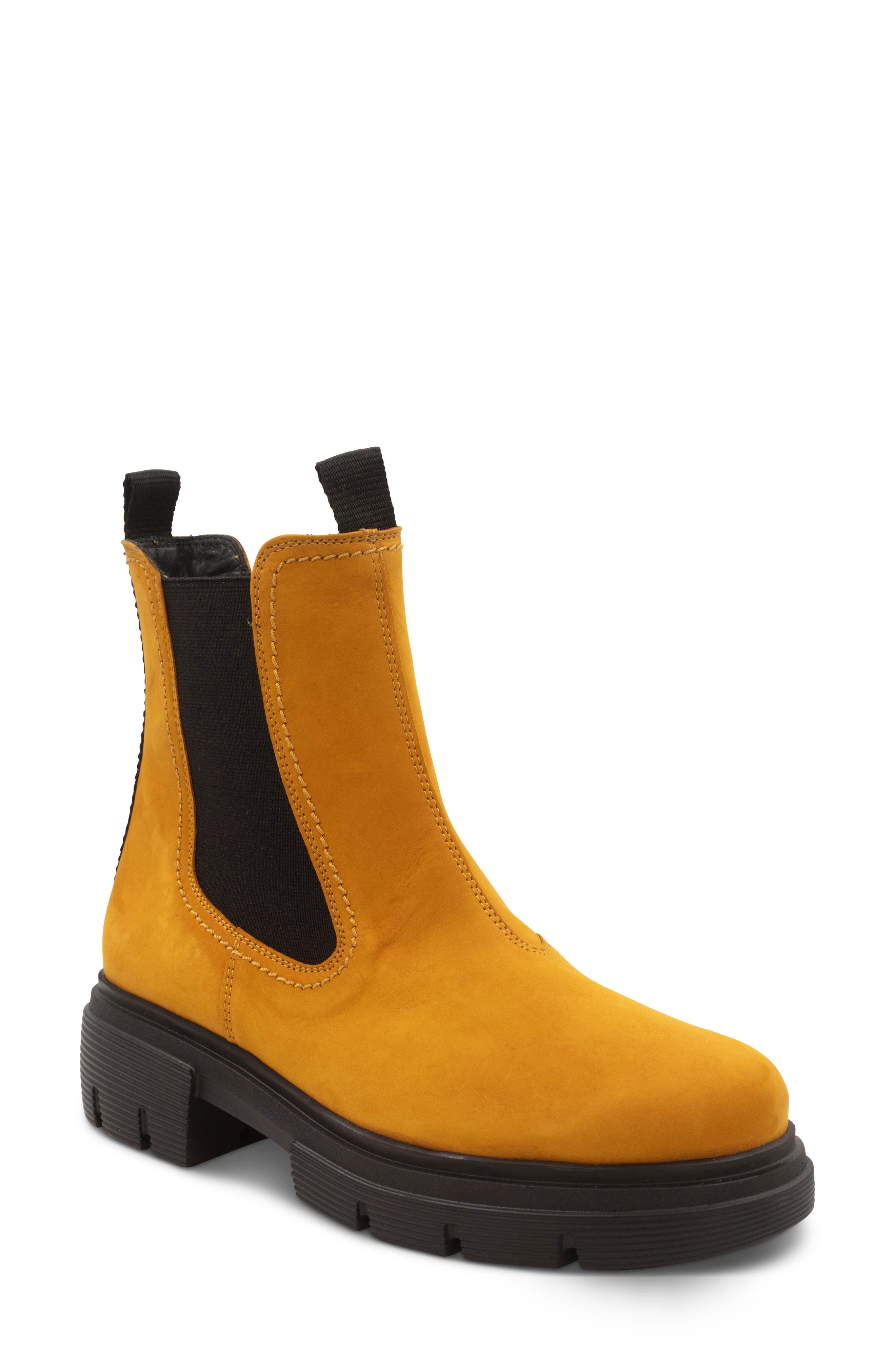 Junior Chelsea Boot, Main, color, CURRY NUBUK